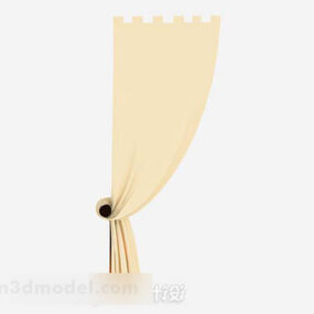 Yellow Simple Curtain 3d model