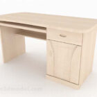 Mesa de madeira simples amarela