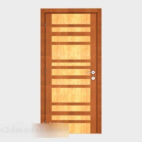 Modelo 3d de puerta de madera maciza amarilla