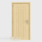 Żółta konstrukcja drzwi z litego drewna