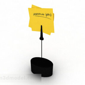 Yellow Sticky Note 3d model