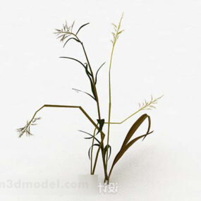 노란 잡초 식물 3d 모델