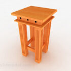 Yellow Wooden Flower Stand