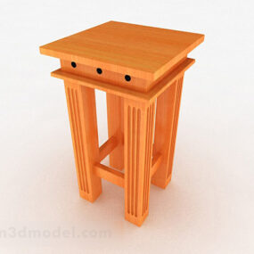 Geel houten bloemenstandaard 3D-model