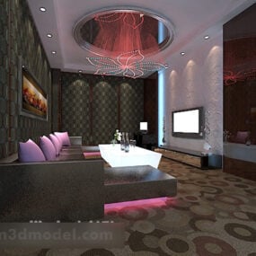 Karaoke Private Room Scene Interior 3D-malli