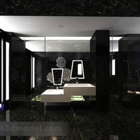 Villa Toilet Interior V1 3d model