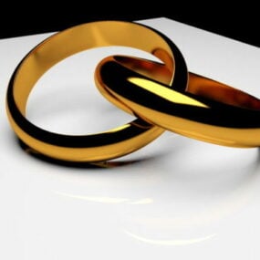 Couple Gold Ring 3d model