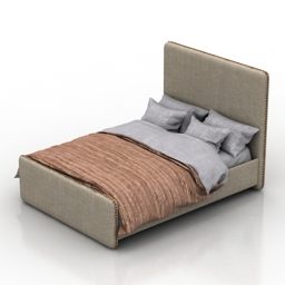High Back Home Bed Pillows 3d model