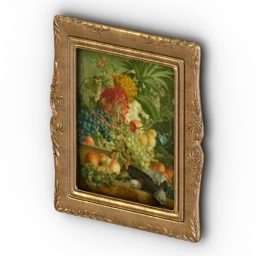 Golden Classic Picture Frame 3d model