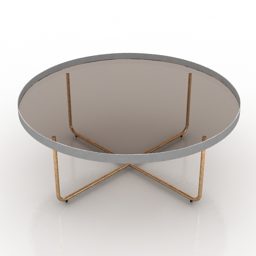 Mô hình 3d thiết kế bàn tròn cà phê Lolly