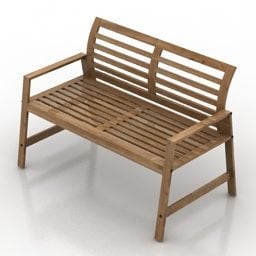 Wooden Bench Ikea 3d model