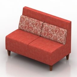 To sæder sofa Brend Design 3d model