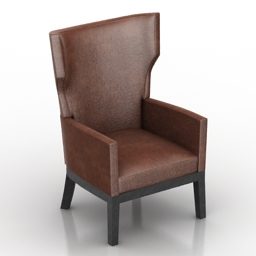 Leather Armchair Barbuda Design 3d model