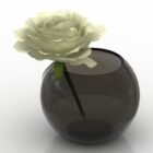 Cercle Vase Rose Plant