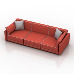 أريكة بثلاثة مقاعد تصميم نوبي نموذج ثلاثي الأبعاد