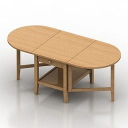 एक्सटेंडेबल टेबल आइकिया अर्केलस्टॉर्प 3डी मॉडल