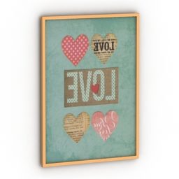 Picture Love Frame 3d-modell