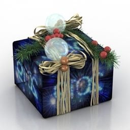 Christmas Present Box 3d model