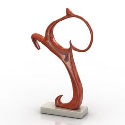 Wood Fetish Statue Figurine 3d model