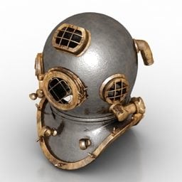 Fantasy-Krieger männlicher Helm 3D-Modell