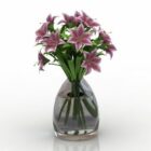 Vase Flowers Lily Pink