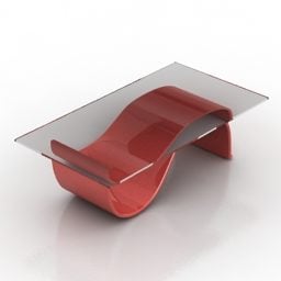 Modern Art Glass Coffee Table 3d model