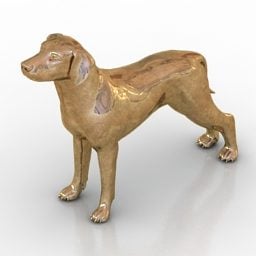דגם תלת מימד של צלמית כלב