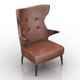 3д модель кожаного кресла Brabbu Sika