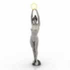 Figurine Woman Stanfing With Light