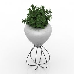 Vase Plante Spaghetti modèle 3D