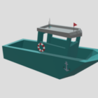 Lowpoly Iron Boat