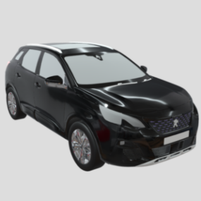 דגם 3D מכונית שחור סדאן