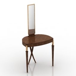 Kampauspöytä Pienellä peilillä 3d-malli