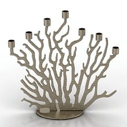 Candlestick On Coral 3d model