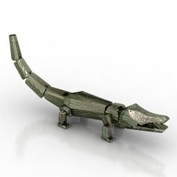 Figurine Iron Crocodile 3d model
