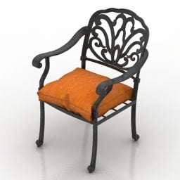 كرسي خشبي كلاسيكي بذراعين سان مارينو نموذج ثلاثي الأبعاد