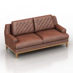 Leather Loveseat Sofa Vestminster 3d model