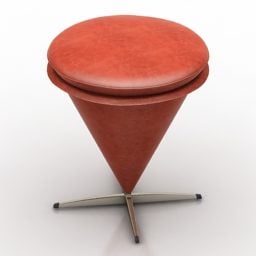 Sitzkegel-Ledermaterial 3D-Modell