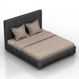 Double Bed Newberry Decor 3d model