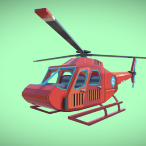 Gaming Helicopter 3d model
