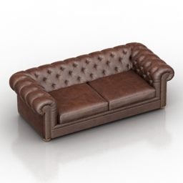 Classic Leather Sofa Rochester 3d model