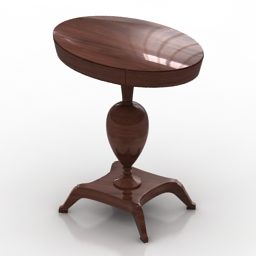 Puinen klassinen pöytä Christopher 3d malli