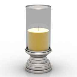 Modello 3d di candelabro in vetro
