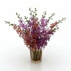 Vase de fleurs violettes