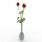 花瓶ローズ植物