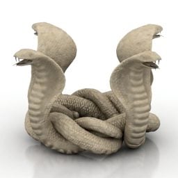 3D model figurky dvě kobry