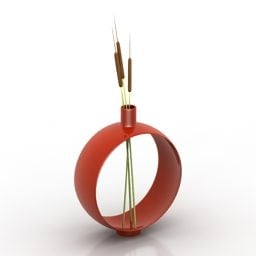 Circle Stylized Vase 3d model
