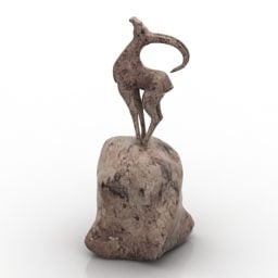 Mountain Goat Figurine 3d model