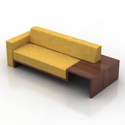 Sofa Frederik With Table Combination 3d model