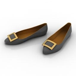 حذاء بني اللون رمادي موديل 3D